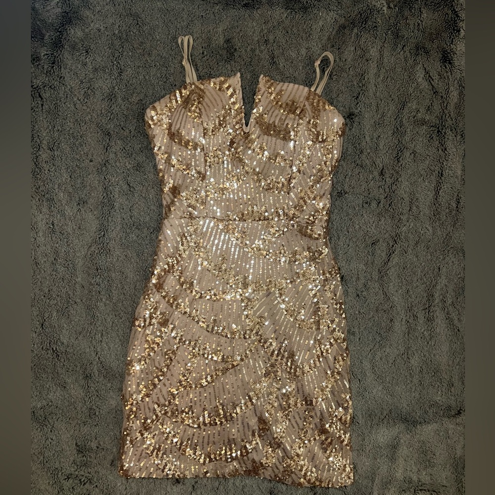 Gold formal dress